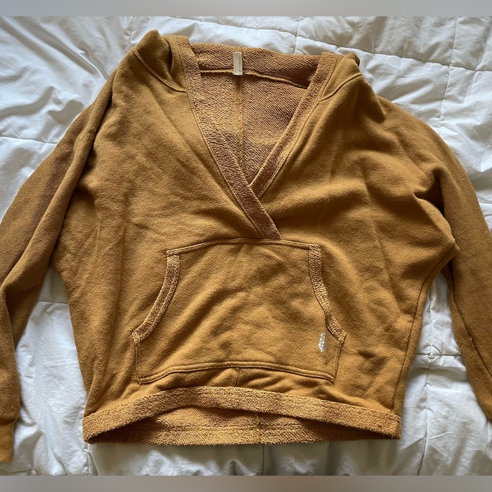 Free People oversized cropped hoodie